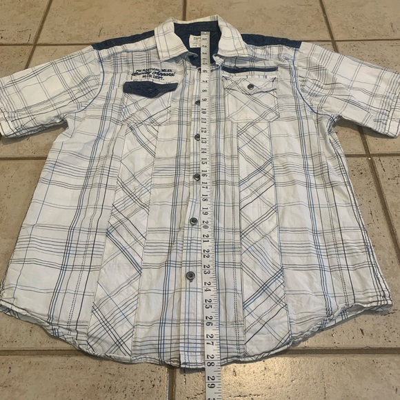 Private Member Men's Plaid Short Sleeve Button Up Shirt Size L - Picture 4 of 7